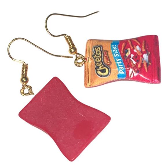 Cheeto Bag Earrings - Picture 3 of 5